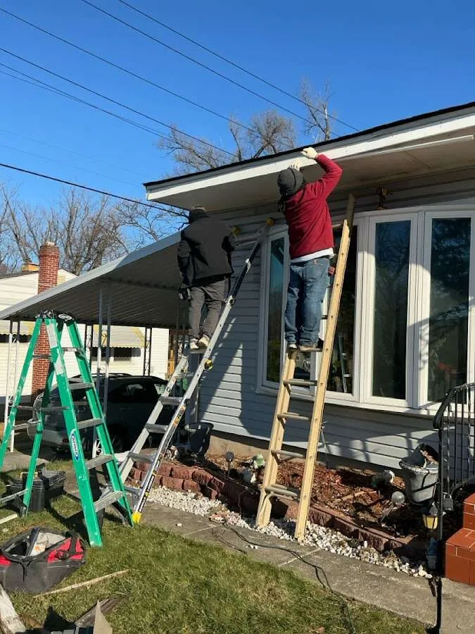 Restoration crew performing exterior repair in Lakewood